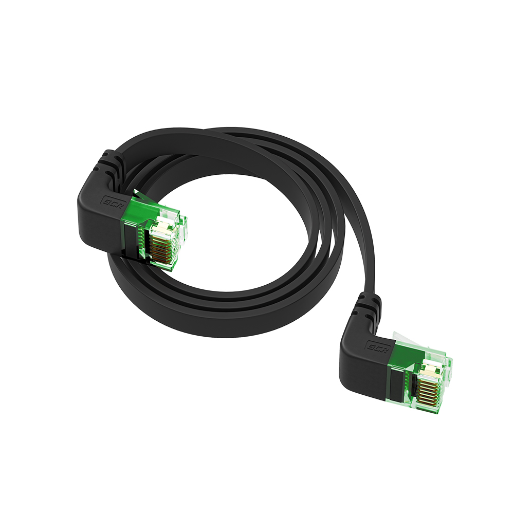 GCR PRO плоский угол верхний/верхний UTP Патч-корд кат.6 LSZH PROF прямой медь литой RJ45 T568B