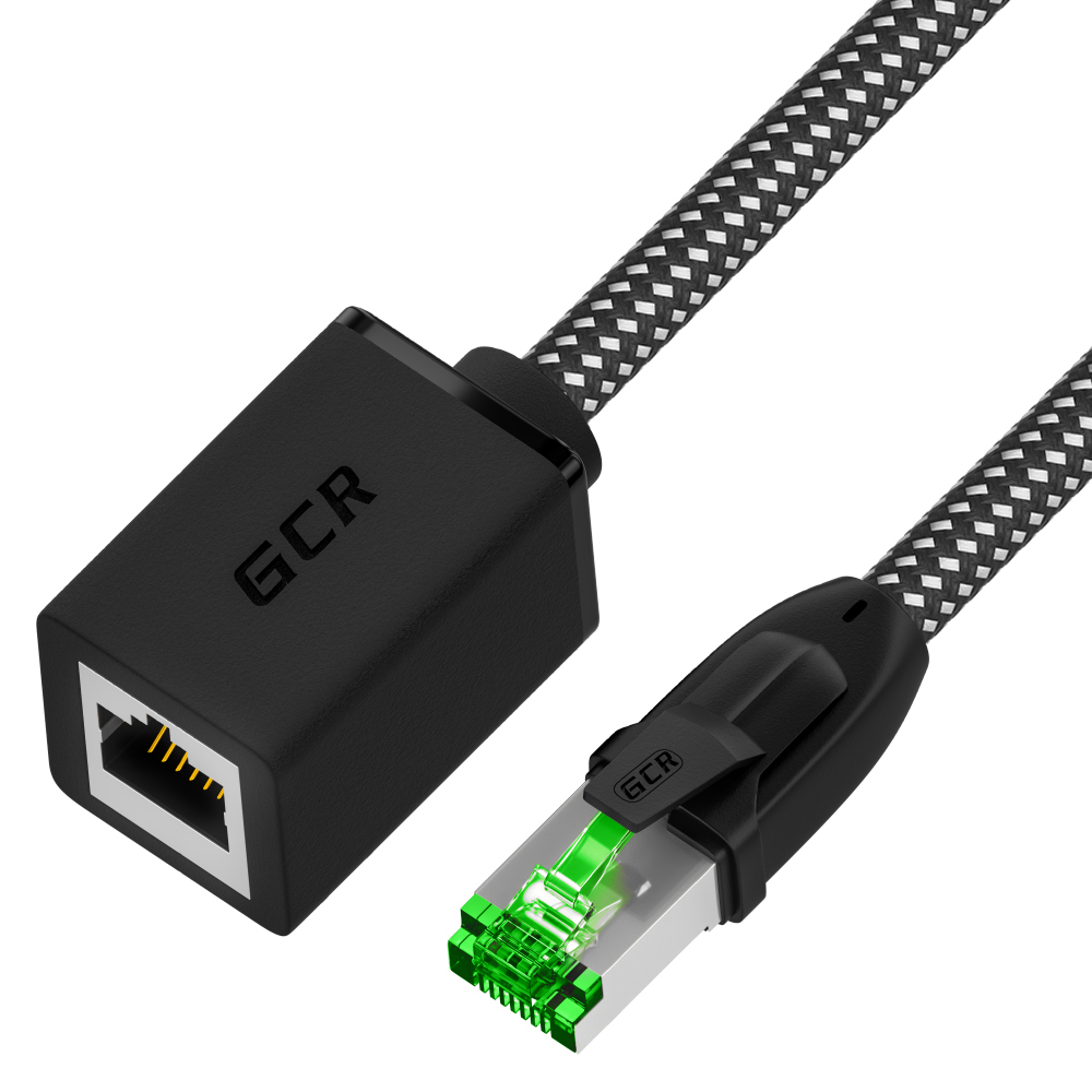 GCR PRO Удлинитель LAN кат.6 UTP нейлон медь RJ45