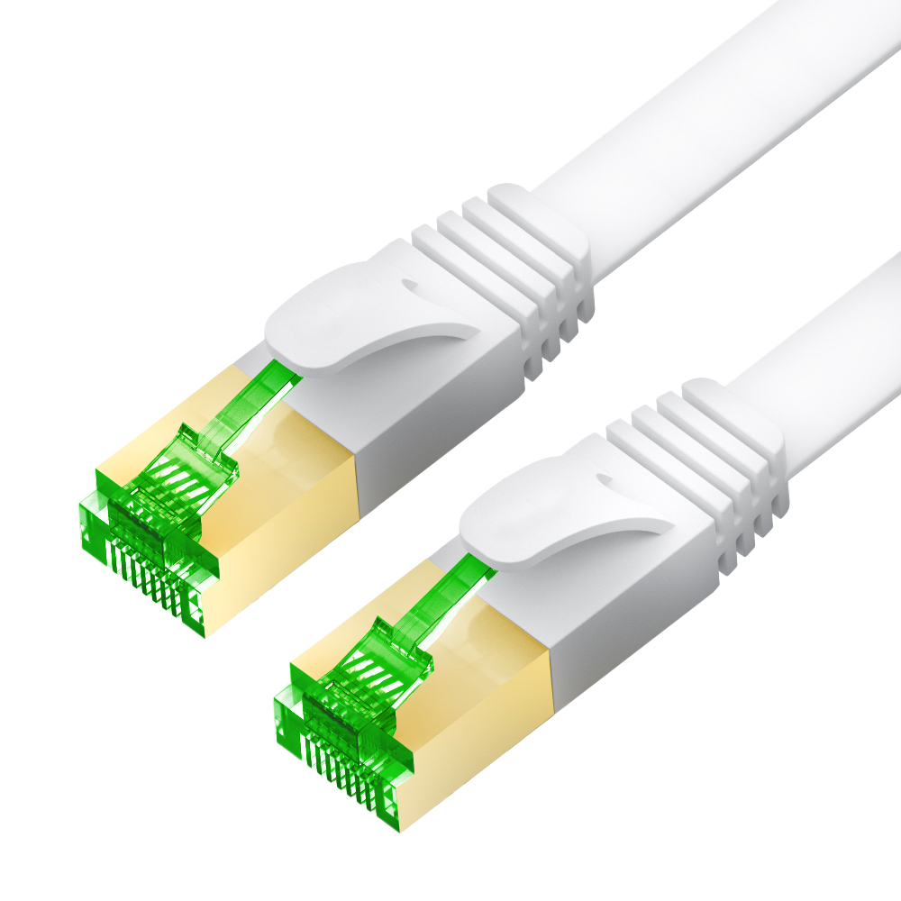 GCR PRO плоский FTP Патч-корд кат.7 LSZH PROF прямой медь литой экранированные коннекторы RJ45 T568B