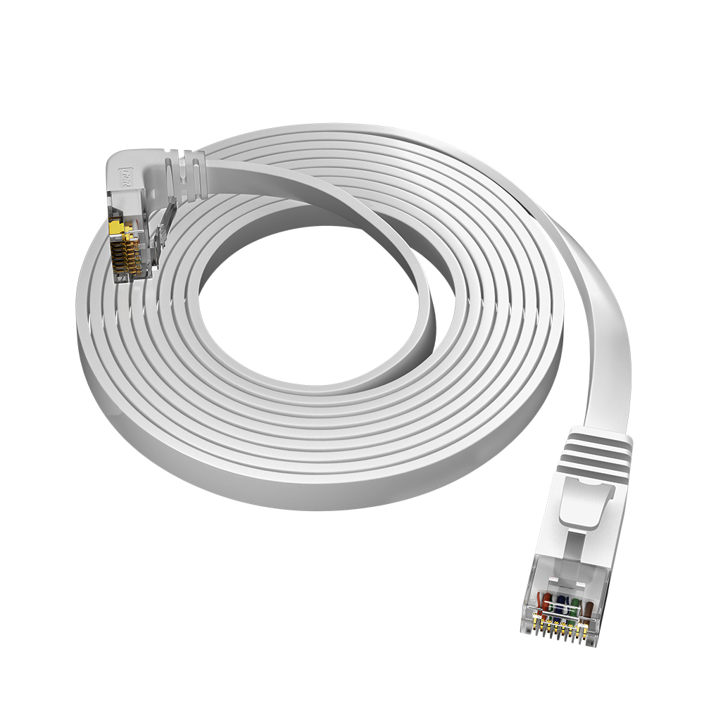 Патч-корд PROF плоский верхний угол UTP cat.6 10 Гбит/с RJ45 LAN компьютерный кабель для интернета медный контакты 24K GOLD