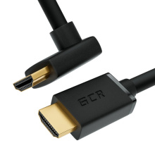 Кабель HDMI 2.0 верхний угол Ultra HD 4K 60Hz 3D для Apple TV Smart TV PS4 монитора 24K GOLD