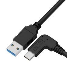 GCR PRO Кабель угловой USB 3.0 AM/CM 5 Гбит/c экран с армированием
