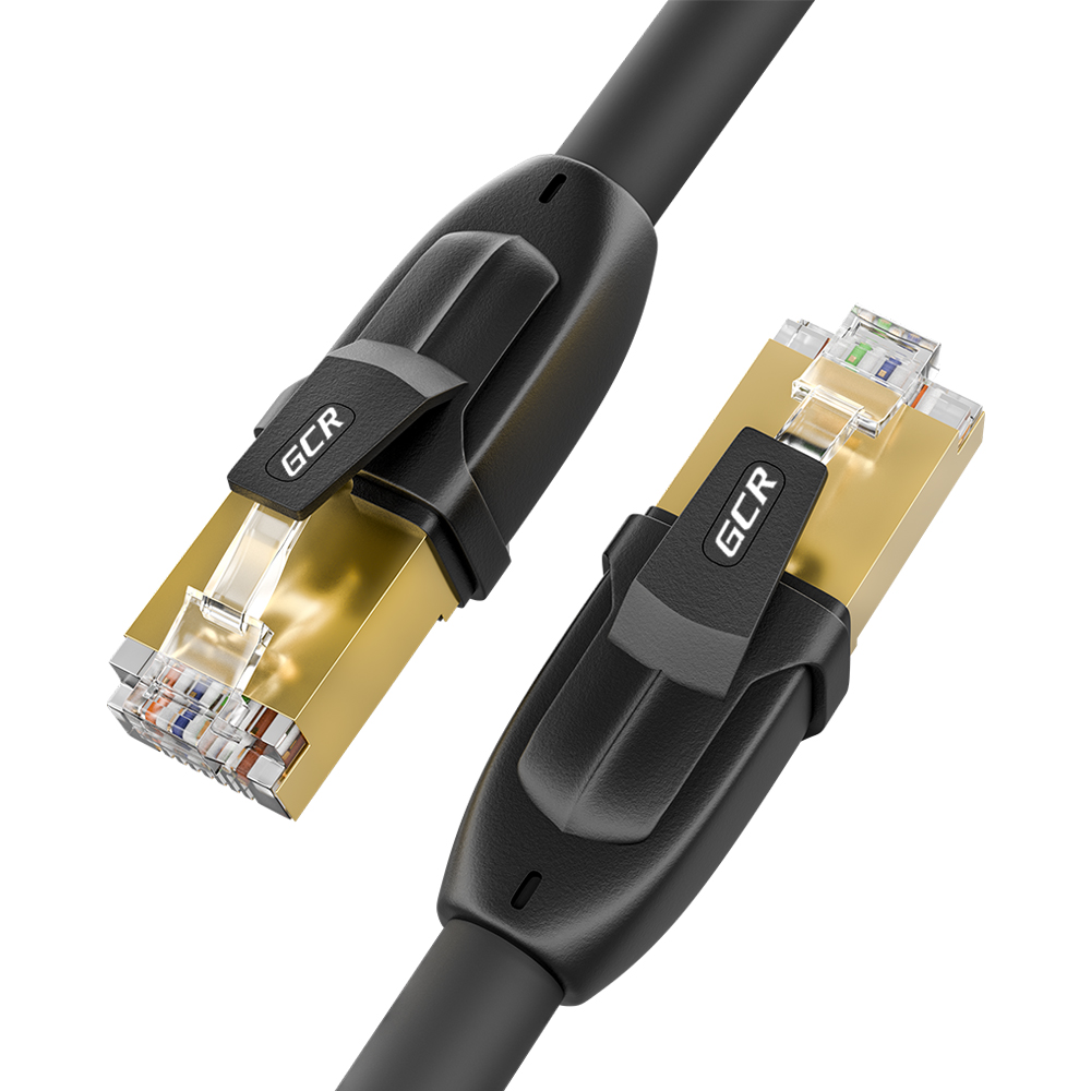 Патч-корд LSZH F/FTP cat.7 10 Гбит/с RJ45 LAN компьютерный кабель для интернета медный контакты и коннекторы 24K GOLD