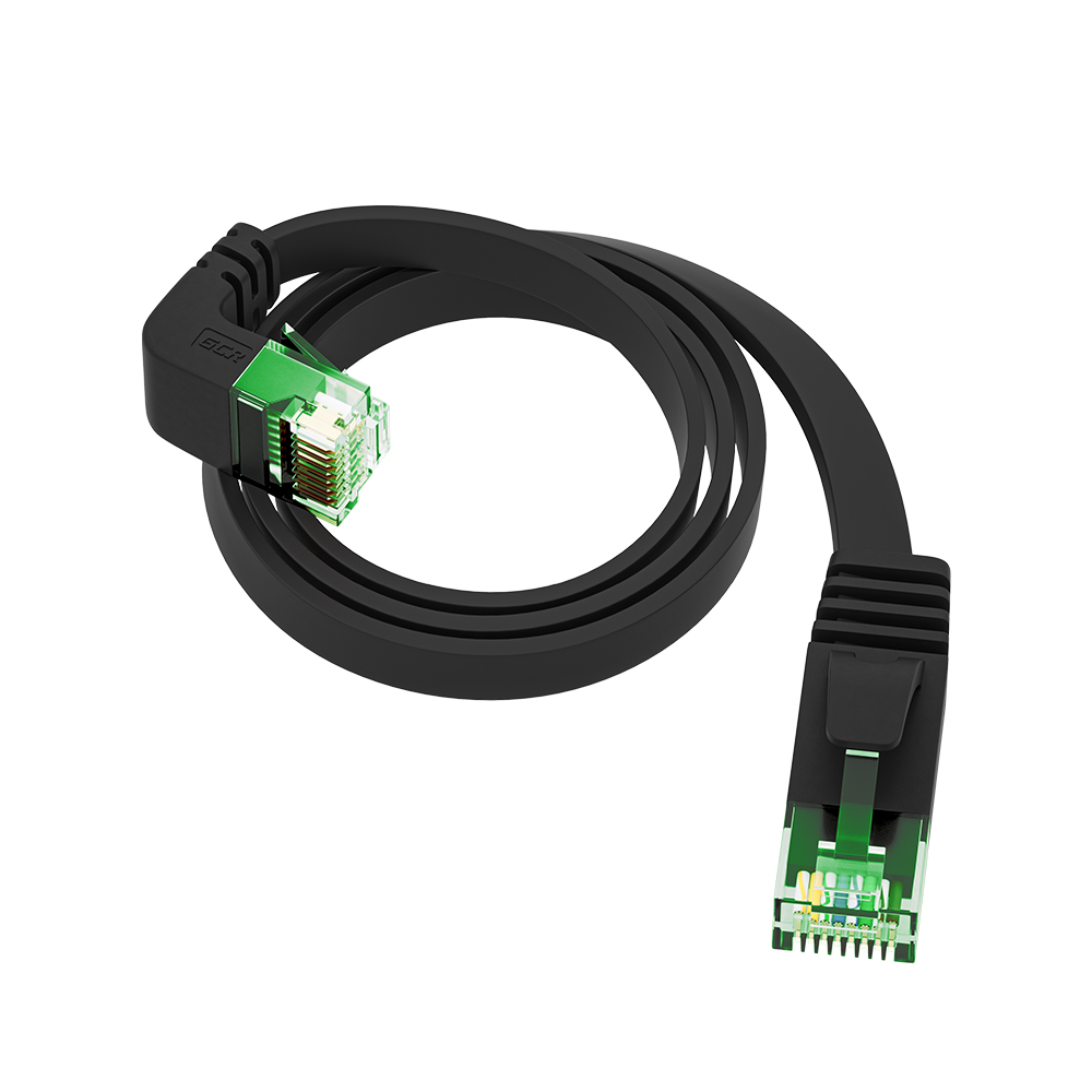 Патч-корд PROF плоский верхний угол UTP cat.6 10 Гбит/с RJ45 LAN компьютерный кабель для интернета медный контакты 24K GOLD