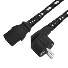 GCR PRO Кабель питания текстиль евровилка Schuko - C13 медь