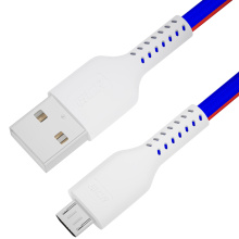 Кабель MicroUSB QC 3.0 текстильная защита ТРИКОЛОР Россия быстрая зарядка 3А для смартфона планшета