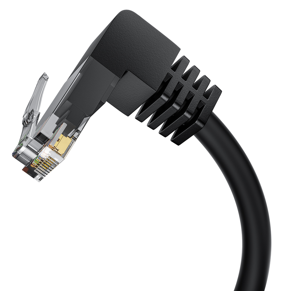 Патч-корд нижний угол UTP cat.5e 1 Гбит/с RJ45 LAN компьютерный кабель для интернета контакты 24 GOLD