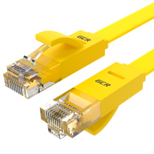 Патч-корд PROF плоский UTP cat.6 10 Гбит/с RJ45 LAN компьютерный кабель для интернета медный контакты 24K GOLD