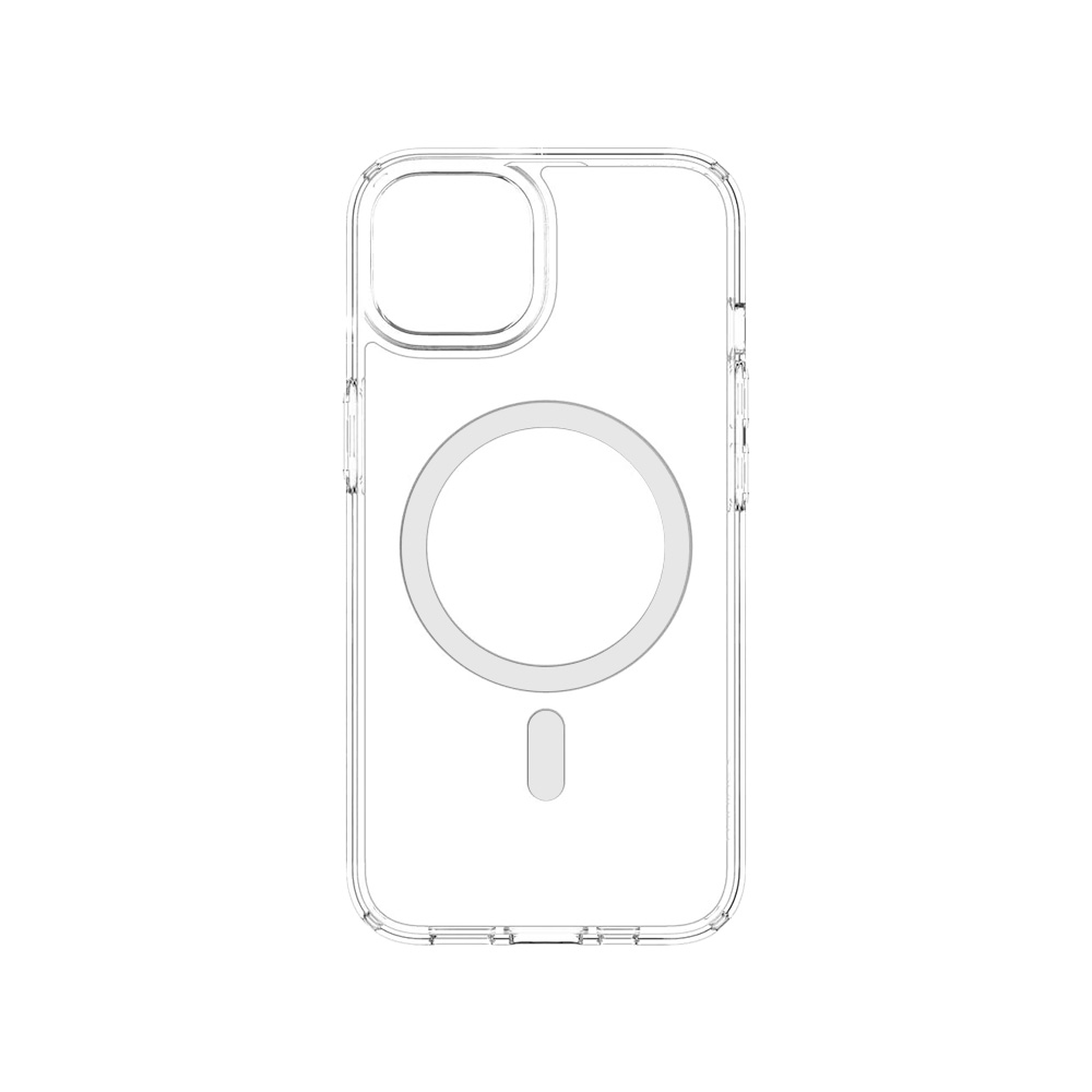 Магнитный силиконовый чехол для iPhone 12/12 Pro с поддержкой Magsafe ударопрочный прозрачный