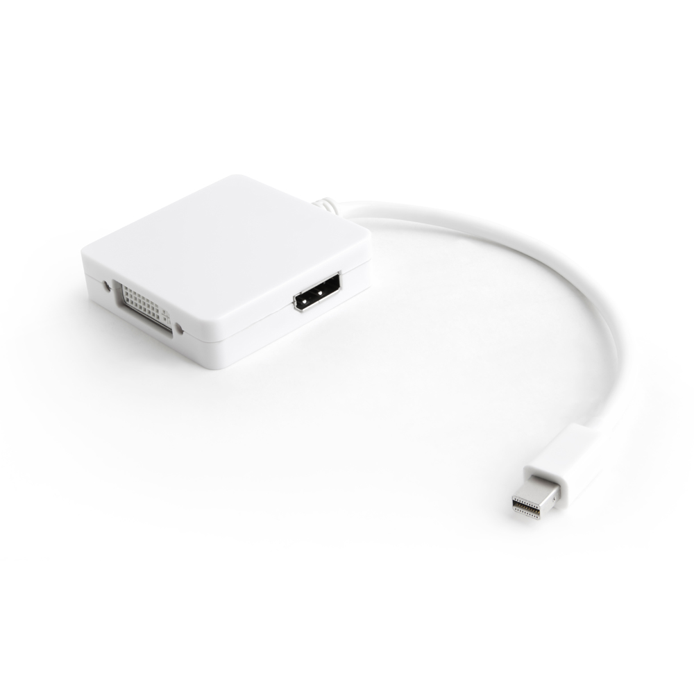 Адаптер-переходник mini Displayport на DisplayPort / HDMI / DVI для подключения MacBook к дисплеям 