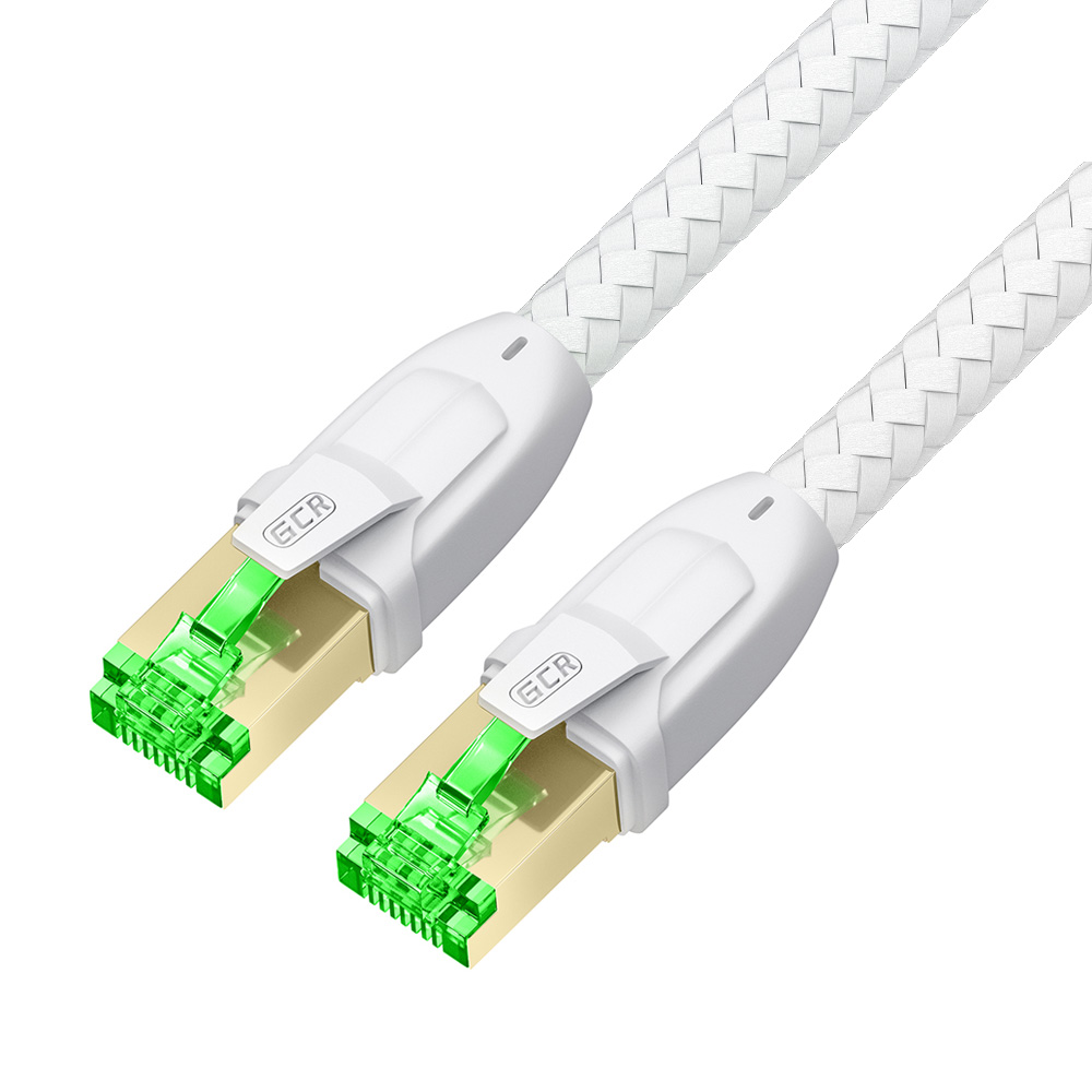 GCR PRO Патч-корд текстиль PROF кат.8 S/FTP медь RJ45 GOLD T568B