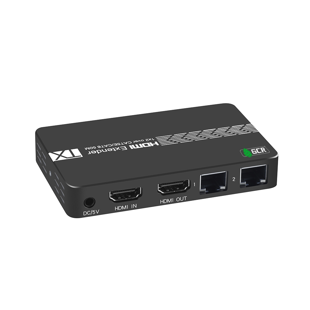 HDMI 1.4 разветвитель  для дублирования изображения от 1 устройства воспроизведения к 2 дисплеям, мониторам, проекторам, через HDMI передатчики по LAN кабелю, разрешение FullHD 1080P на расстоянии до 50m, EDID, удлинитель ИК