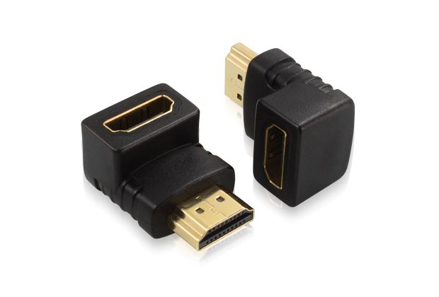 GCR Переходник HDMI M/F нижний угол