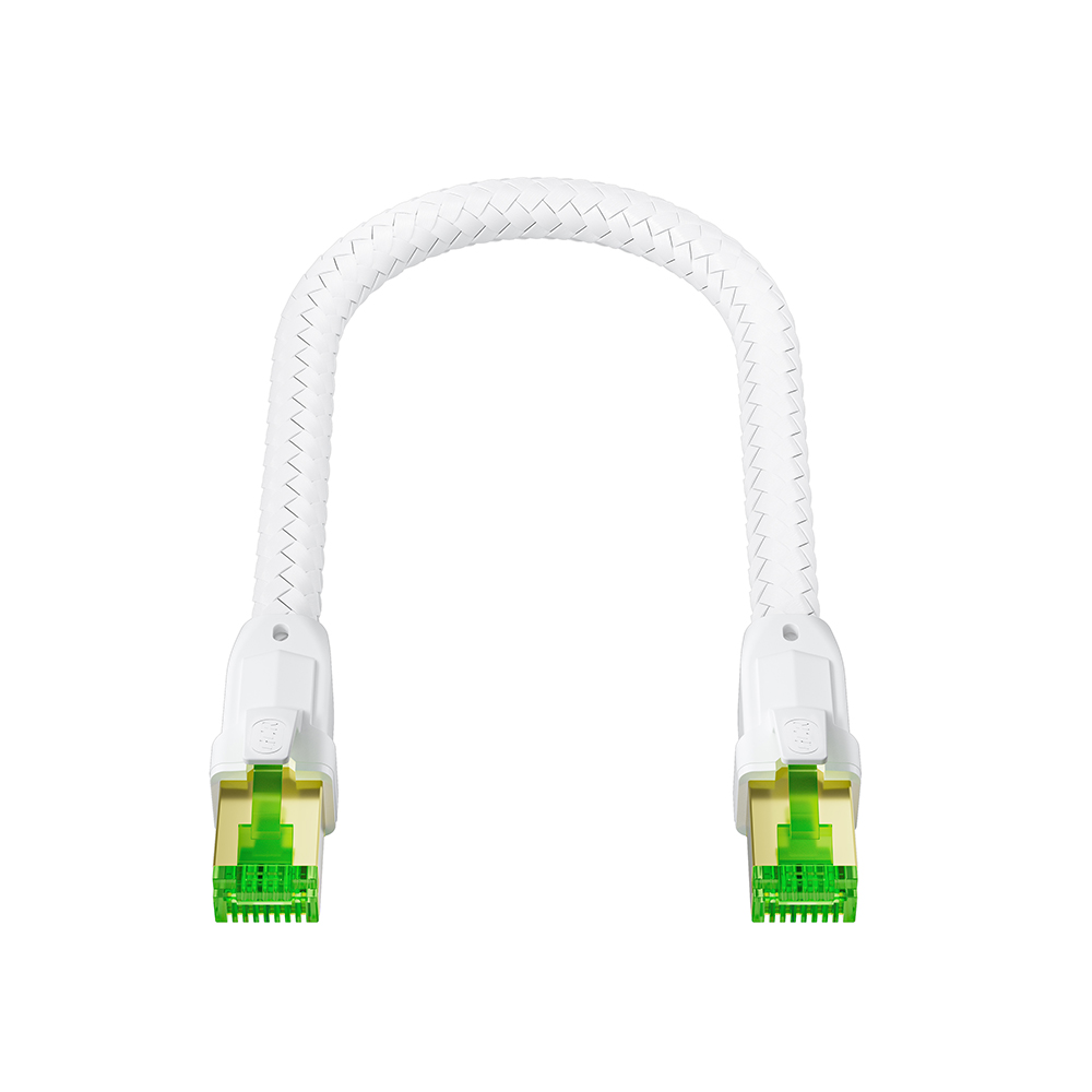 GCR PRO Патч-корд в оплетке текстиль PROF кат.7 F/FTP медь RJ45 GOLD T568B