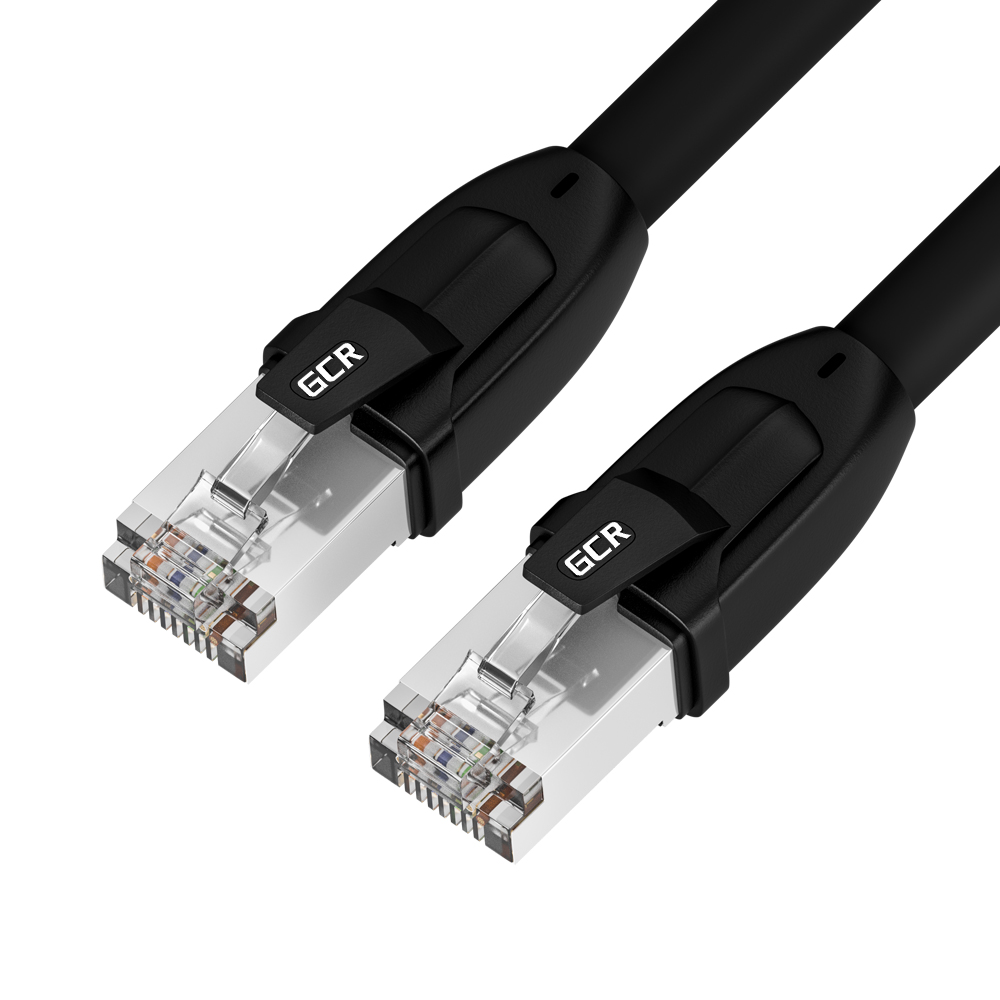 Патч-корд PROF LSZH F/FTP cat.8 40 Гбит/с RJ45 LAN ethernet high speed компьютерный кабель для интернета медный экранированные коннекторы контакты 24K GOLD