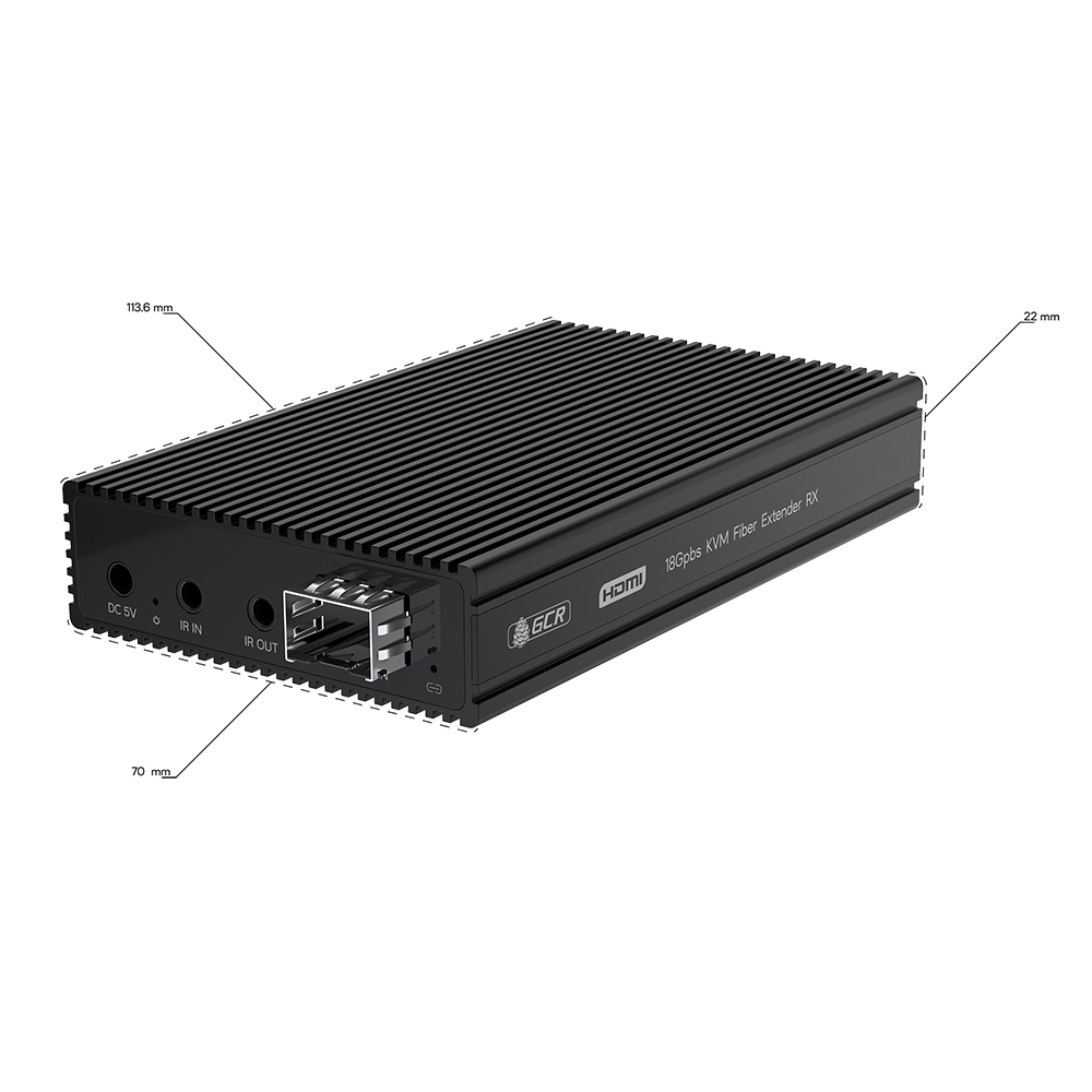 GCR Удлинитель HDMI 2.0 KVM по оптическому кабелю 4K до 20км передатчик + приемник 18 Гбит/с