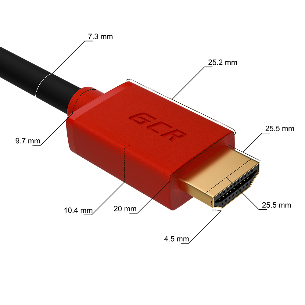 Кабель HDMI 2.0 Ultra HD 4K 3D 18 Гбит/с для Apple TV PS4 Smart TV 24K GOLD