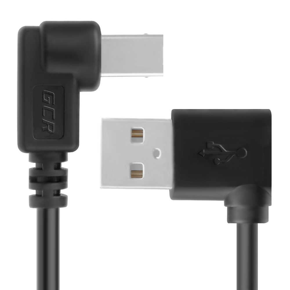 Кабель USB 2.0 AM левый угол / BM правый угол для подключения принтера
