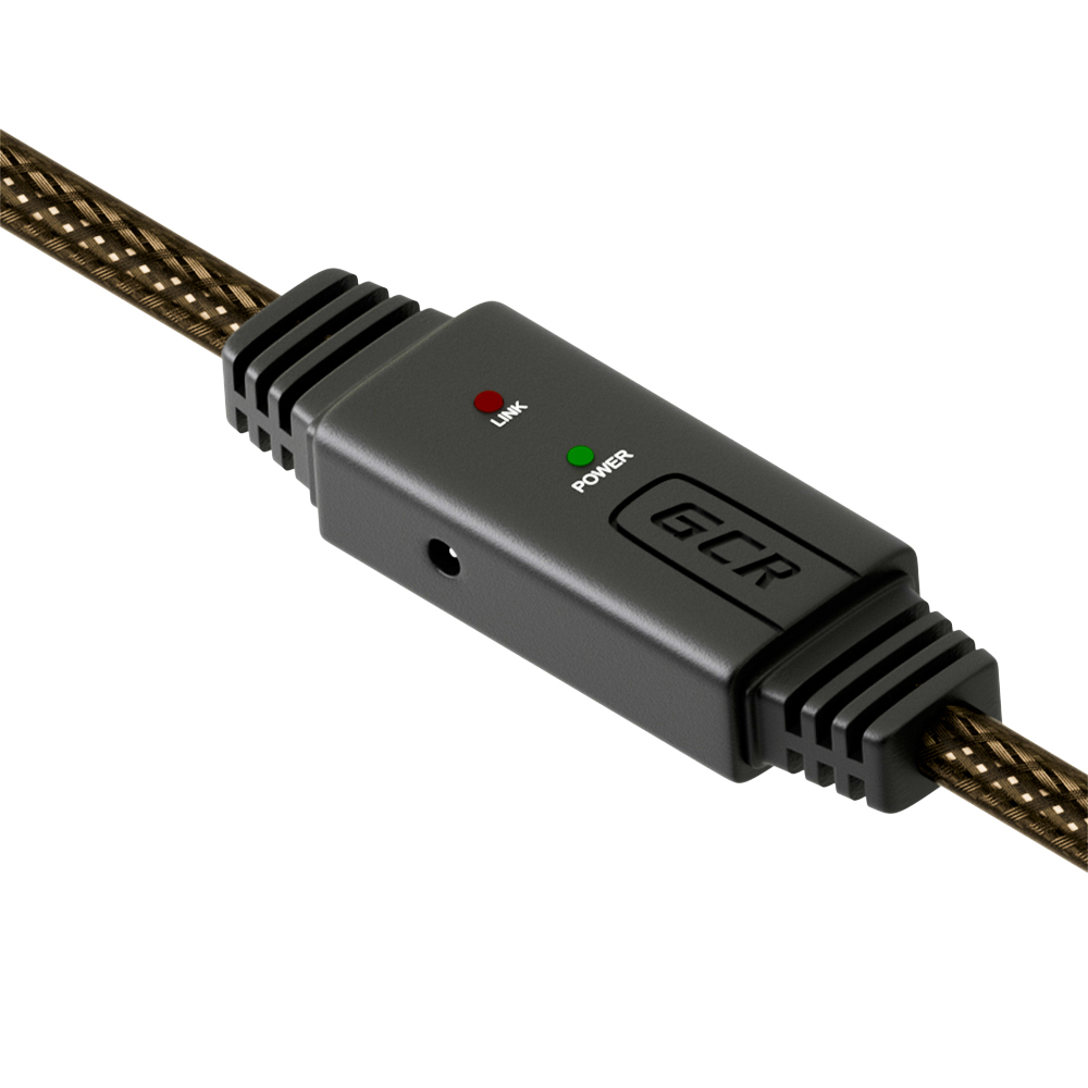 Кабель USB 2.0 AM - Mini USB с усилителем сигнала и разъёмом для доп.питания
