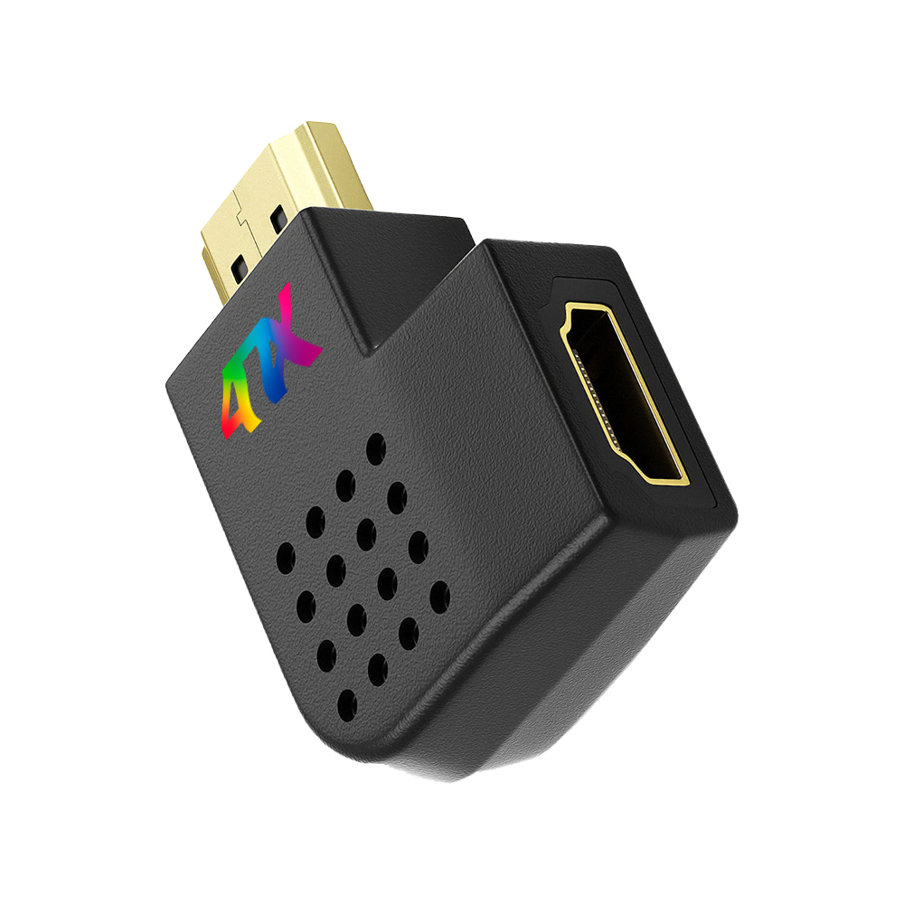 Переходник HDMI - HDMI угловой 90° плоский для телевизора, PS4, PS5, XBoX