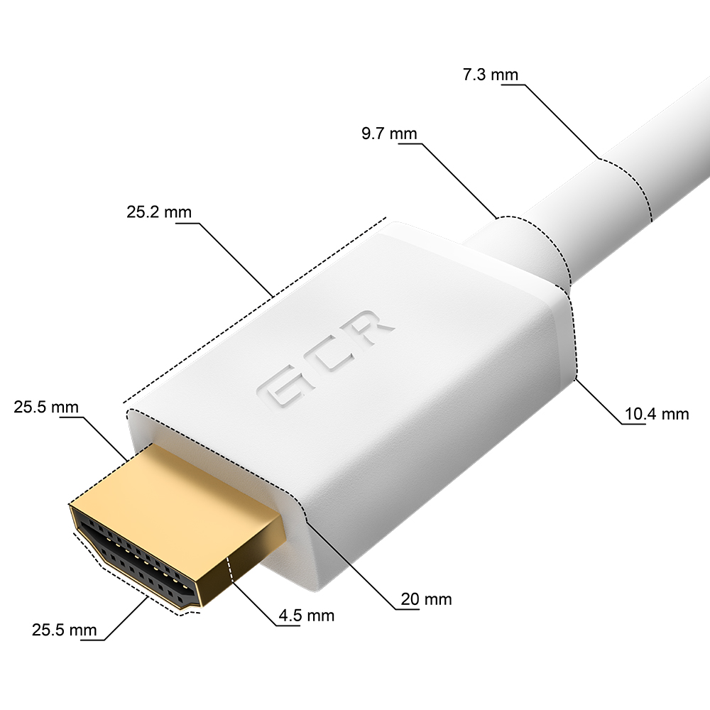 Кабель PROF HDMI 2.0 Ultra HD 4K 60Hz 5K 30Hz 3D 18.0 Гбит/с для Smart TV PS5 телевизора монитора