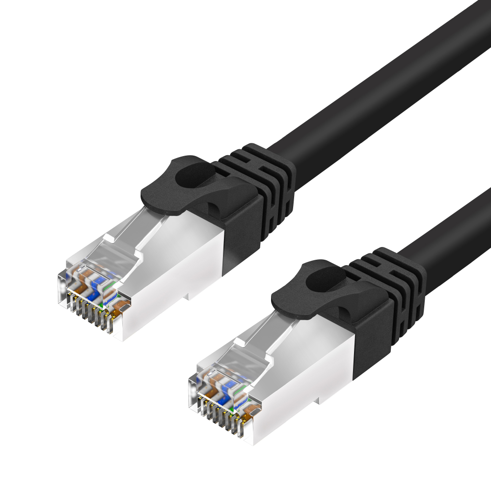 Патч-корд F/UTP LAN компьютерный кабель для интернета кат 5e RJ45 1 Гбит литой медь