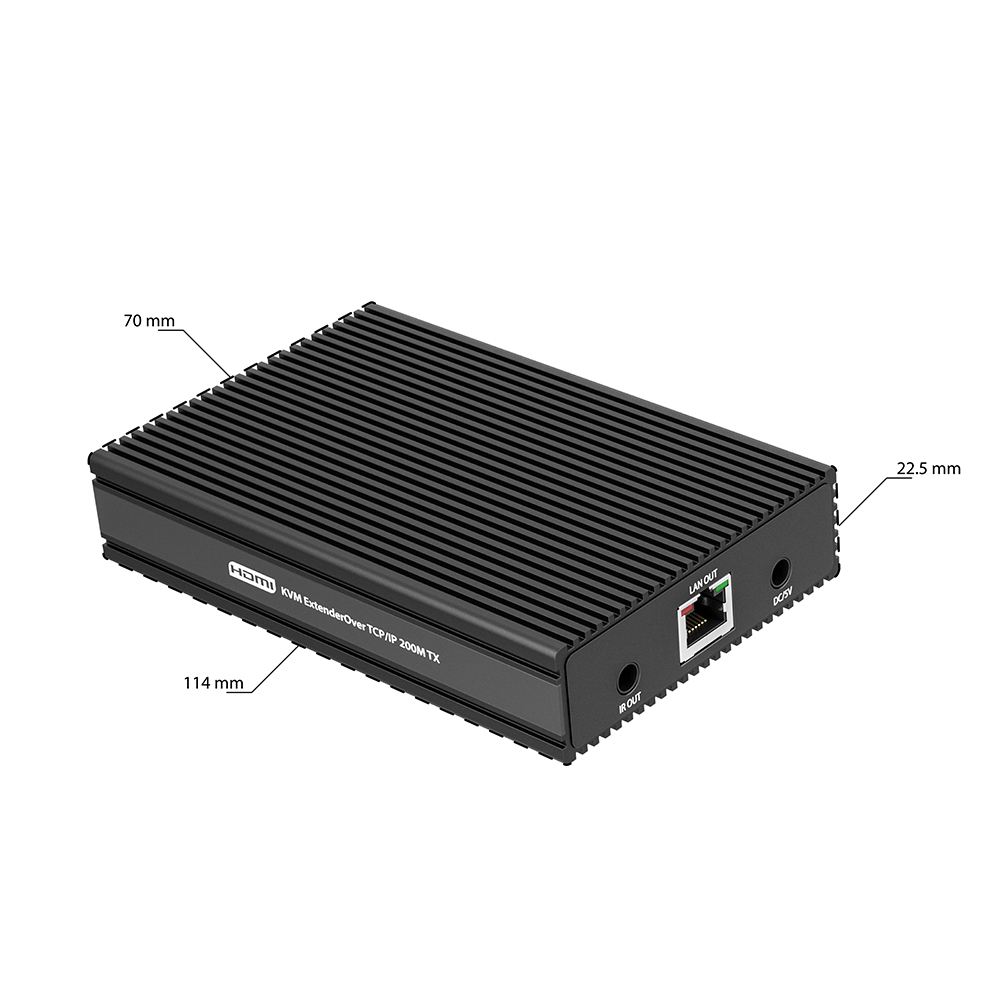 Удлинитель HDMI KVM по IP до 200м по витой паре 1080P передатчик + приемник ИК-управление H.264
